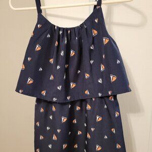Girls Size 2T Nautica Dress with Sail Boats